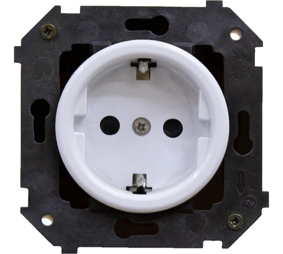 Изображение товара Механизм скрытого монтажа розетки Bironi серия Шедель, цвет белый B3-101-21