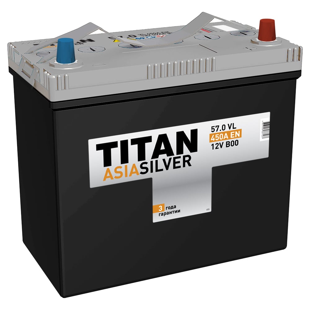 Аккумулятор TITAN ASIASILVER 57.0 VL B00 4607008887587