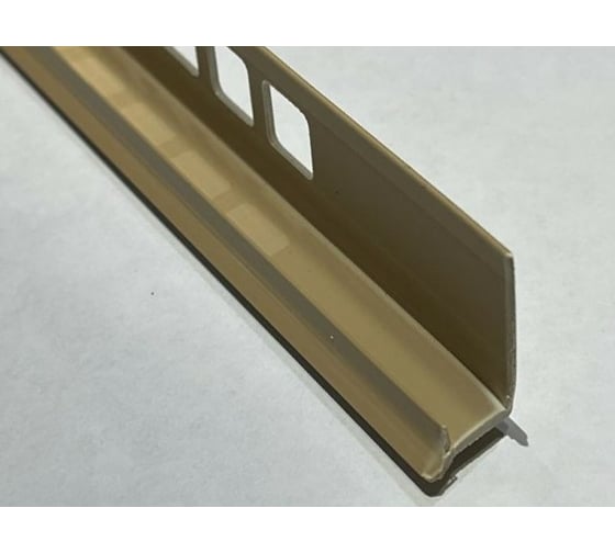 Изображение товара Внутренний профиль для плитки DECONIKA 10 мм, 2.5 м, 012-G Бежевый глянец Д-Пл10-В 012-0 БЕЖ-Г