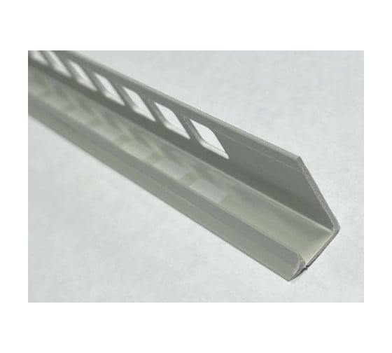 Изображение товара Внутренний профиль для плитки DECONIKA 8 мм, 2.5 м, 002-G Светло-серый глянец Д-Пл8-В 002-0 СВТ СЕР-Г