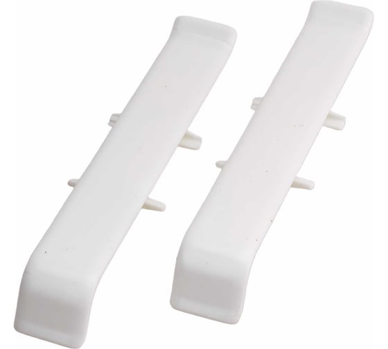 Изображение товара Соединитель для плинтуса DECONIKA (85 мм; 001-G Белый глянец; 2 шт.) Д-П85-С-Ф2 001-0 БЕЛ-Г