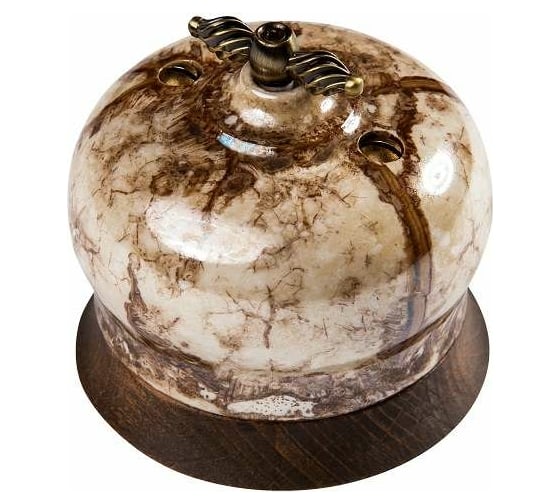 Изображение товара 2-клавишный выключатель Bironi фаберже, керамика, цвет мрамор золото B2-202-090/18