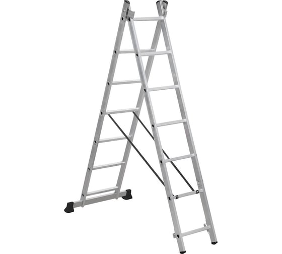Изображение товара Двухсекционная алюминиевая лестница SevenBerg 2x7 ступеней 920207