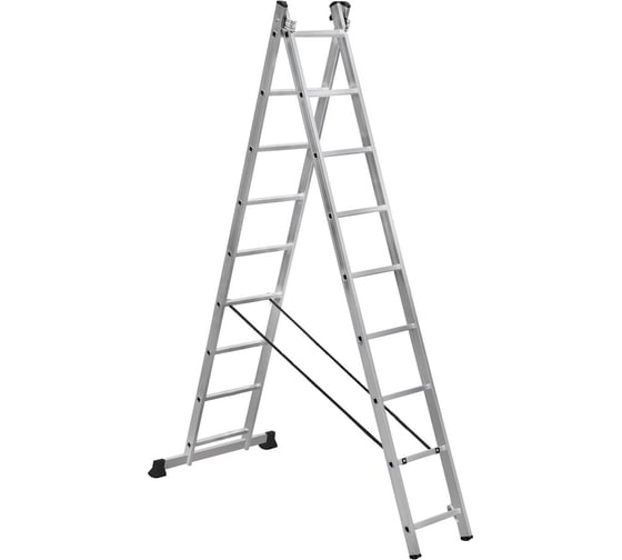 Изображение товара Двухсекционная алюминиевая лестница SevenBerg 2x9 ступеней 920209