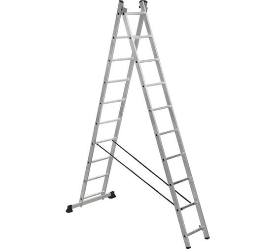 Изображение товара Двухсекционная алюминиевая лестница SevenBerg 2x10 ступеней 920210
