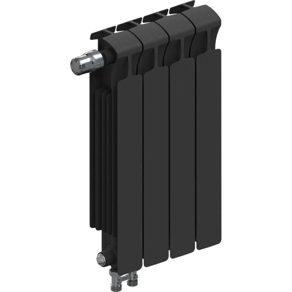 Изображение товара Биметаллический радиатор RIFAR MONOLIT Ventil 500 Антрацит 4 секции