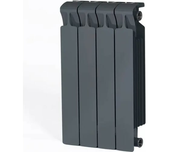 Изображение товара Биметаллический радиатор RIFAR MONOLIT Ventil 500 Титан 04 секц. нижн. лев. R-MN-500-04-VL-TI