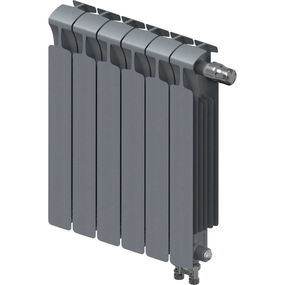 Изображение товара Биметаллический радиатор RIFAR MONOLIT Ventil 500 Титан 6 секций