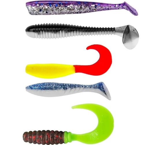 Изображение товара Набор приманок Helios HS-PBP2-SET1 Крупный окунь, 5шт, SET#1 311036