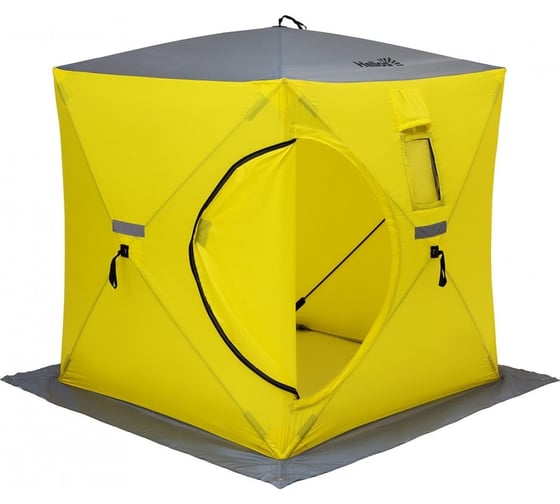 Изображение товара Зимняя палатка Helios Куб HS-ISC-180YG 1.8x1.8м, желтый/серый 85084