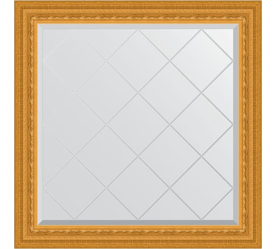 Изображение товара Зеркало EVOFORM с гравировкой в багетной раме - сусальное золото 80 мм (85x85 см) BY 4310
