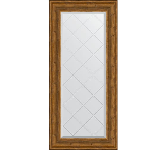 Изображение товара Зеркало EVOFORM с гравировкой в багетной раме - травленая бронза 99 мм (59x128 см) BY 4075