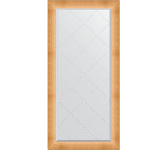 Изображение товара Зеркало EVOFORM с гравировкой в багетной раме - травленое золото 87 мм (76x158 см) BY 4523