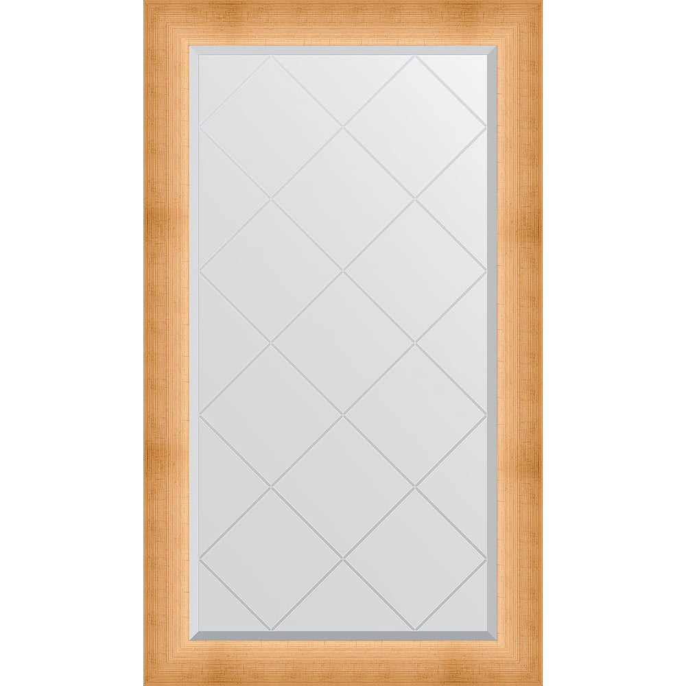 Изображение товара Зеркало EVOFORM с гравировкой в багетной раме 76x131 см травленое золото