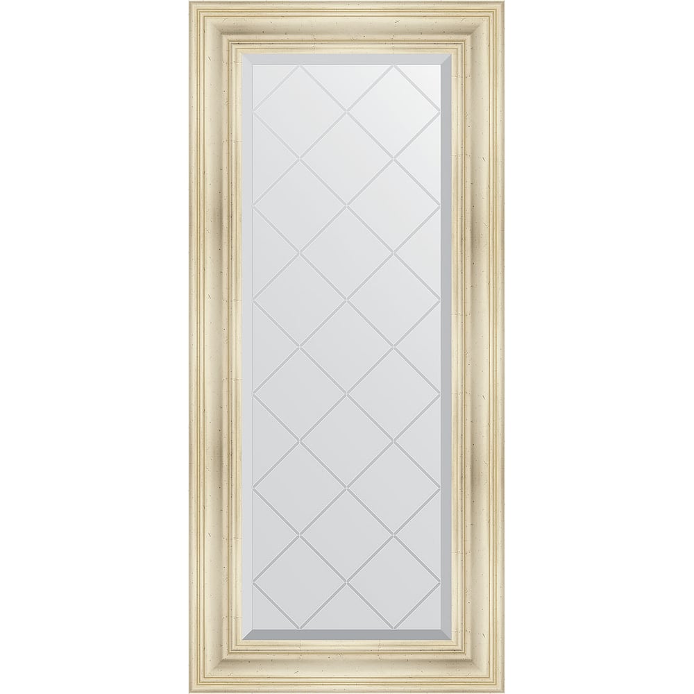 Изображение товара Зеркало EVOFORM с гравировкой в багетной раме травленое серебро 59x128 см BY 4074