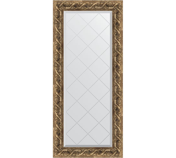 Изображение товара Зеркало EVOFORM с гравировкой в багетной раме - фреска 84 мм (56x125 см) BY 4055