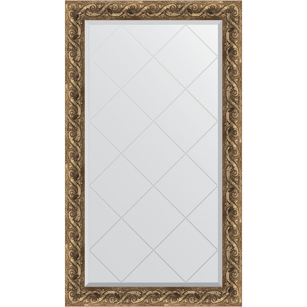 Изображение товара Зеркало EVOFORM с гравировкой в багетной раме 76x130 см золото