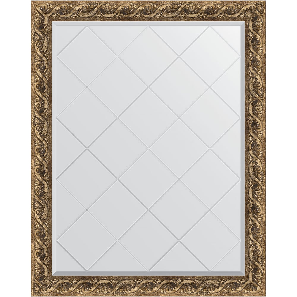 Изображение товара Зеркало EVOFORM с гравировкой в багетной раме 96x121 см золото