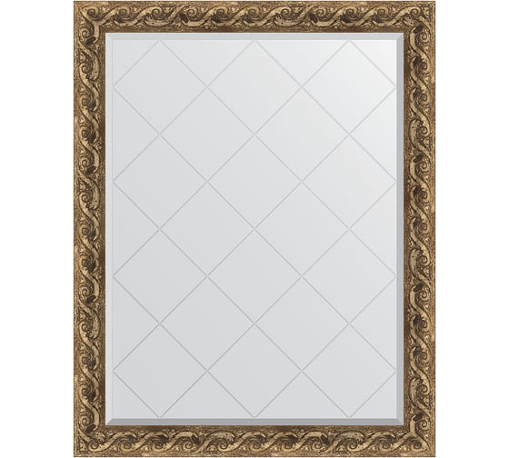 Изображение товара Зеркало EVOFORM с гравировкой в багетной раме - фреска 84 мм (96x121 см) BY 4356