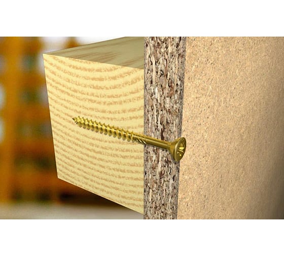 Изображение товара Шуруп для дерева Fischer fpf-sz 4,5x50 yzp, жёлт. цинк, 30 шт. 653959