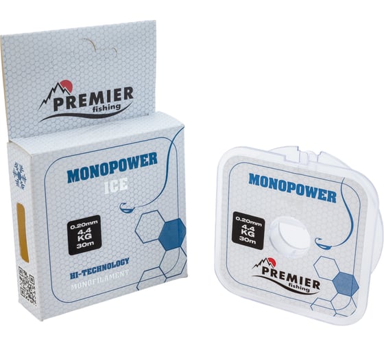 Изображение товара Леска Premier fishing MONOPOWER ICE PR-MI-T-020-30, 0.20мм/30м, прозрачный нейлон 280976