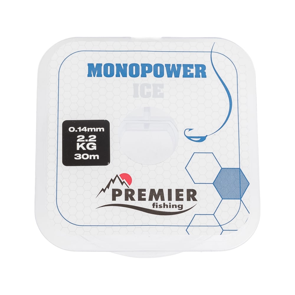 Изображение товара Леска Premier fishing MONOPOWER ICE PR-MI-T-014-30, 0.14мм/30м, прозрачный нейлон 280971