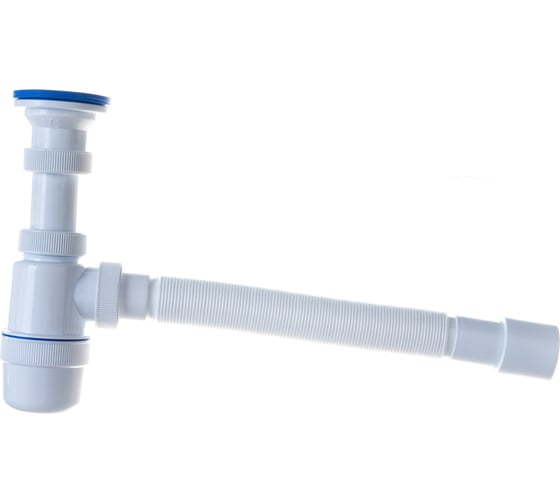 Изображение товара Сифон VIRPLAST "Элит" 1x40 мм с нержавеющей чашкой D70 мм и с гофротрубой L8 30986170