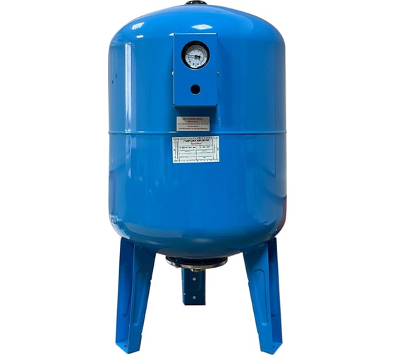 Изображение товара Гидроаккумулятор вертикальный с манометром голубой 100 л LadAna 110102001/1