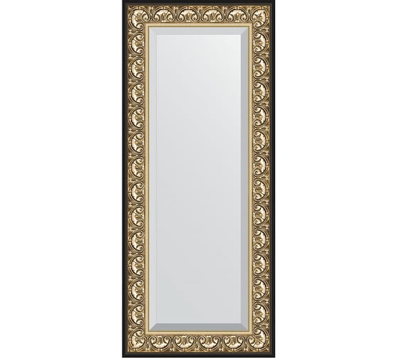 Изображение товара Зеркало EVOFORM с фацетом в багетной раме - барокко золото 106 мм (60x140 см) BY 1261