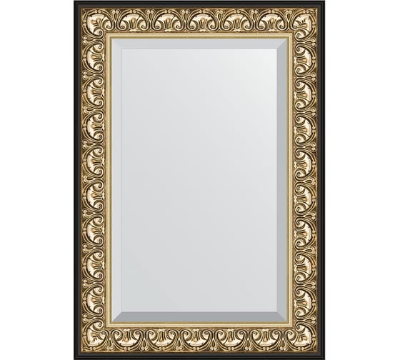 Изображение товара Зеркало EVOFORM с фацетом в багетной раме - барокко золото 106 мм (70x100 см) BY 1281