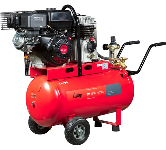 Изображение товара Компрессор FUBAG bp 5200/100/9.8 520 л/мин 100л 10бар 7.2 квт бензин 641279