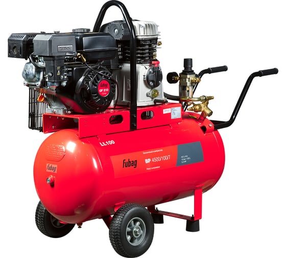 Изображение товара Компрессор FUBAG bp 4500/100/7 450 л/мин 100л 10бар 5.2 квт бензин 641278