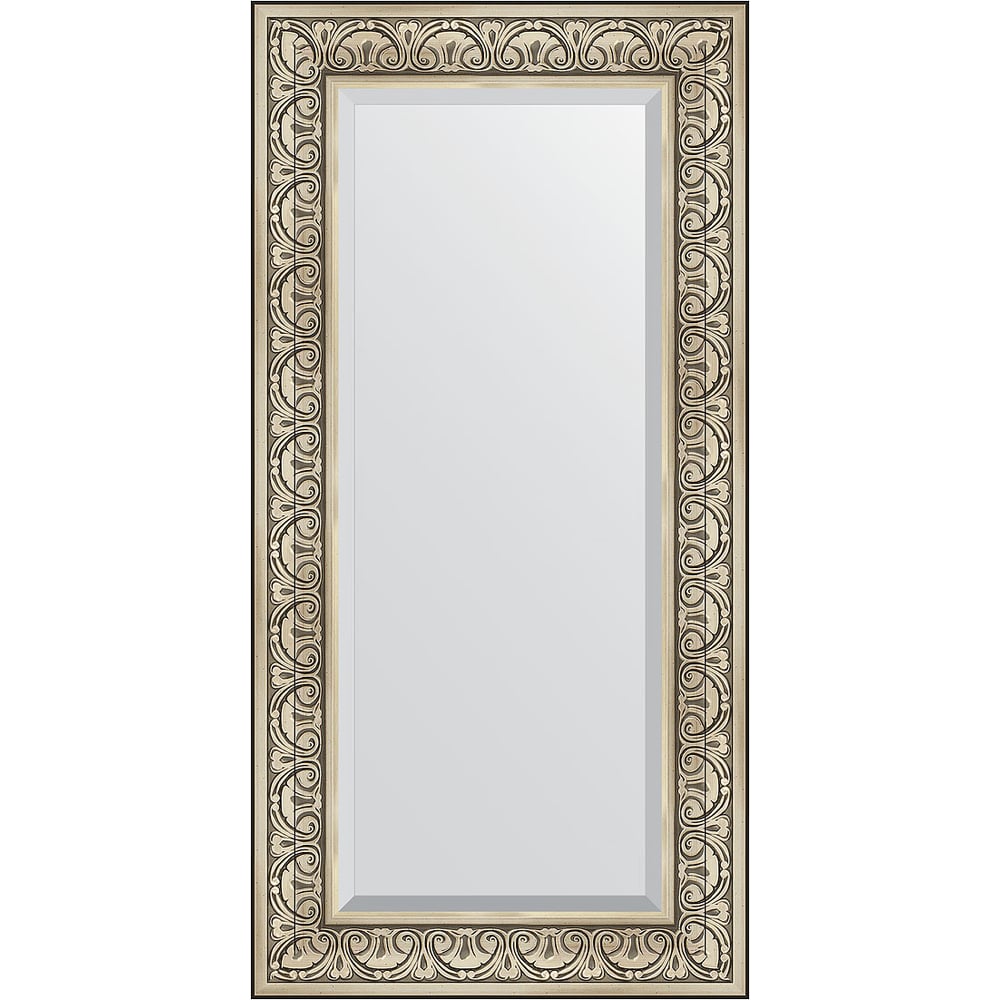 Изображение товара Зеркало EVOFORM с фацетом в багетной раме барокко серебро 60x120 см BY 3502