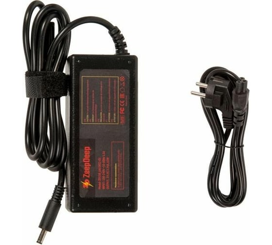 Изображение товара Блок питания ZeepDeep зарядка для ноутбука Dell Inspiron 19.5V 3.34A, 65W с кабелем, штекер 4.5x3.0 780271