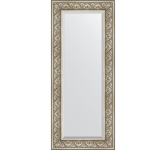 Изображение товара Зеркало EVOFORM с фацетом в багетной раме - барокко серебро 106 мм (60x140 см) BY 3528