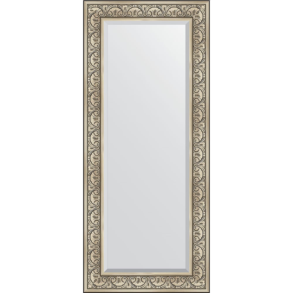 Изображение товара Зеркало EVOFORM в багетной раме барокко серебро 65x150 см BY 3554