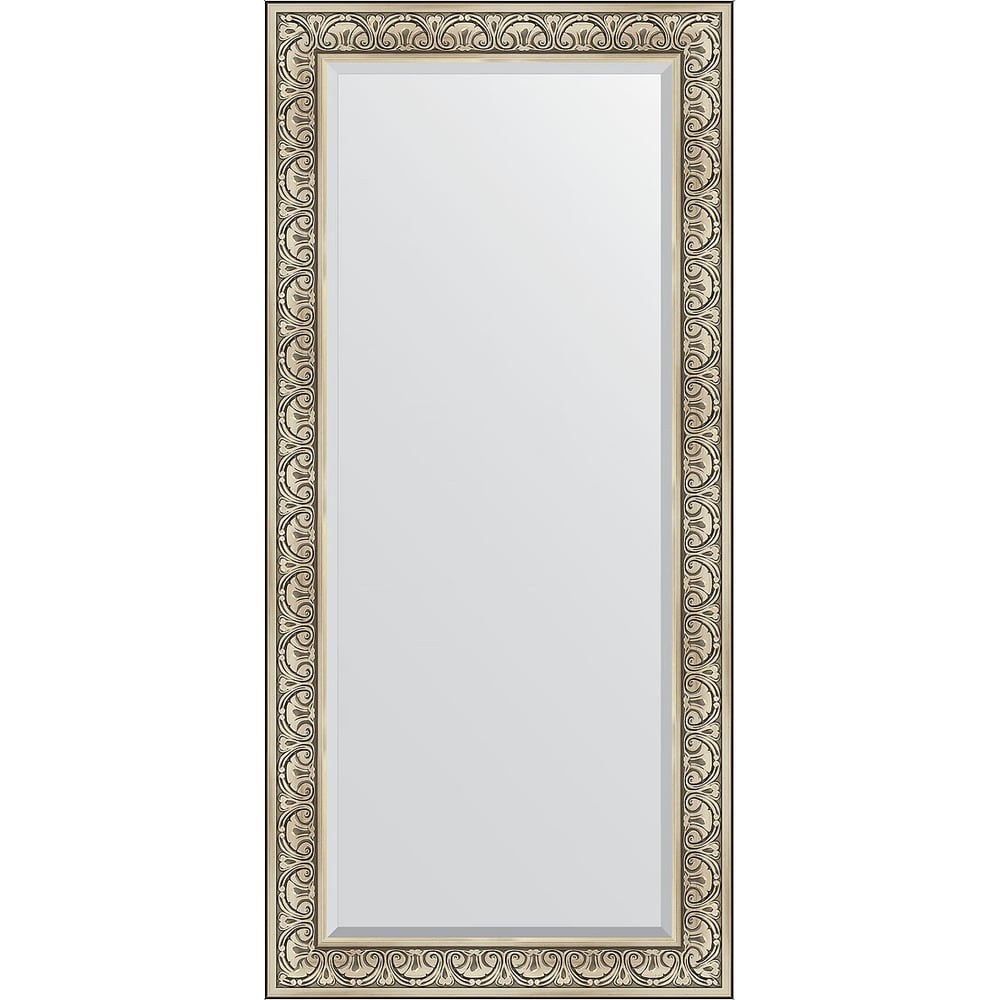 Изображение товара Зеркало EVOFORM с фацетом в багетной раме - барокко серебро 106 мм (80x170 см) BY 3606