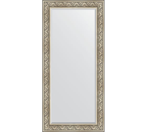 Изображение товара Зеркало EVOFORM с фацетом в багетной раме - барокко серебро 106 мм (80x170 см) BY 3606