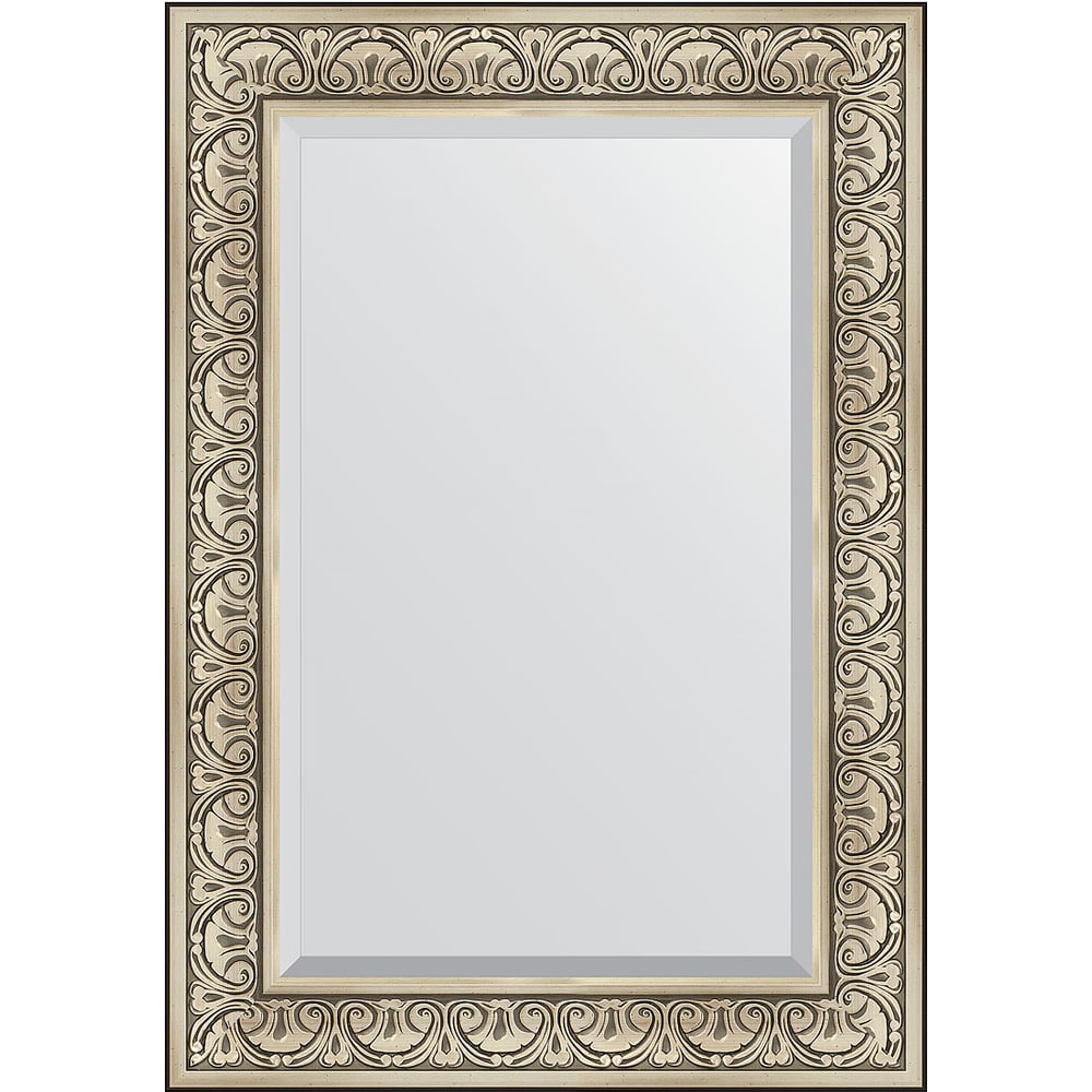 Изображение товара Зеркало EVOFORM с фацетом в багетной раме барокко серебро 70x100 см BY 3450