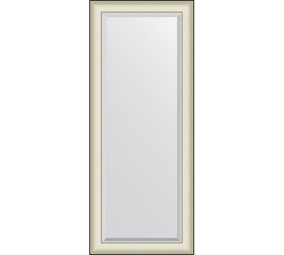 Изображение товара Зеркало EVOFORM с фацетом в багетной раме - белая кожа с хромом 78 мм (59x144 см) BY 7455