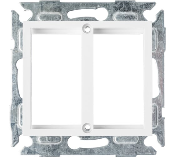 Изображение товара Адаптерная панель NIKOMAX Valena на 2 вставки Mosaic, 22,5x45мм, белая NMC-PV2MH-WW