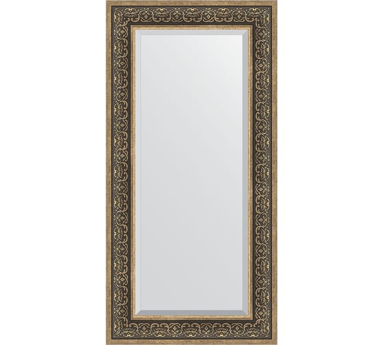 Изображение товара Зеркало EVOFORM с фацетом в багетной раме - вензель серебряный 101 мм (59x119 см) BY 3501
