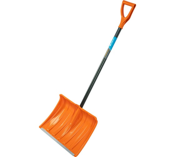 Изображение товара Пластиковая лопата для уборки снега СИБРТЕХ 490x370x1350 мм, стальной черенок, усиленная 61667