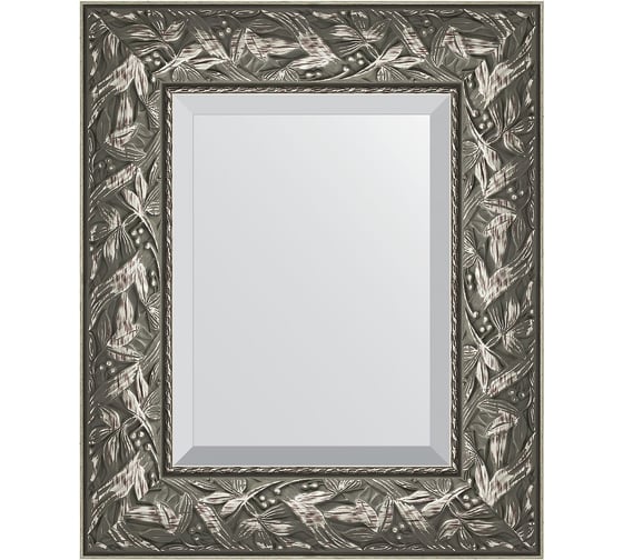 Изображение товара Зеркало EVOFORM с фацетом в багетной раме - византия серебро 99 мм (49x59 см) BY 3364