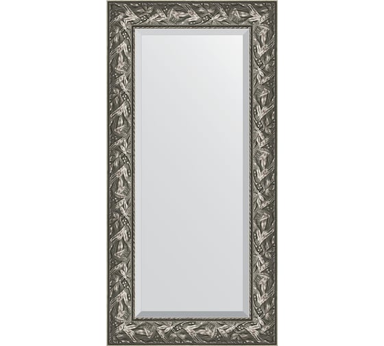Изображение товара Зеркало EVOFORM с фацетом в багетной раме - византия серебро 99 мм (59x119 см) BY 3494