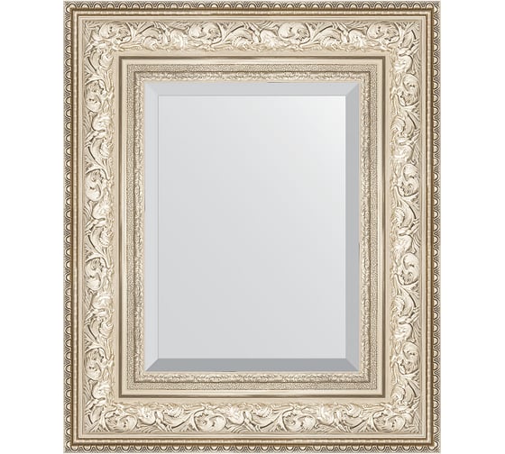 Изображение товара Зеркало EVOFORM с фацетом в багетной раме - виньетка серебро 109 мм (50x60 см) BY 3374