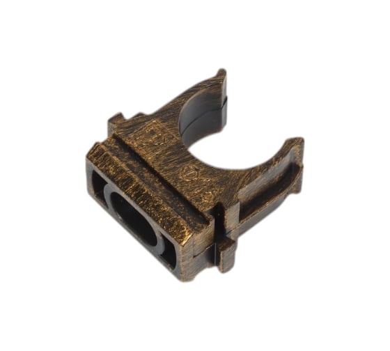 Изображение товара Крепеж-клипса для трубы Bironi пвх, цвет бронза, 10 шт./уп. BTK1-16-25-10