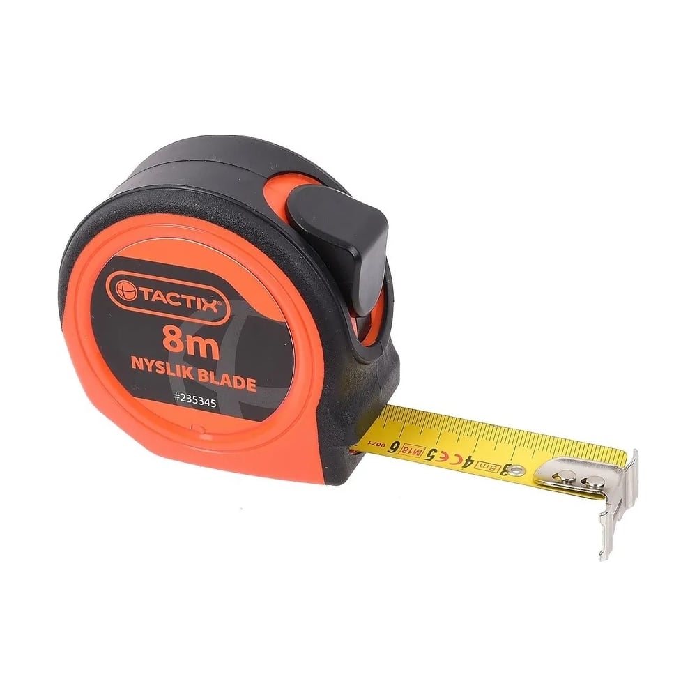 Изображение товара Метрическая рулетка TACTIX обрезиненная 8 м с лентой 25 мм