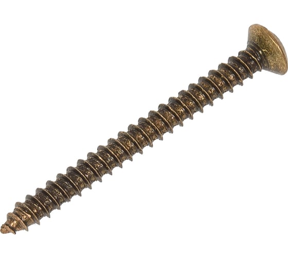 Изображение товара Саморез для установки с выключателями и изоляторами Bironi металл, цвет бронза, 2 шт./уп. B-913-32-2