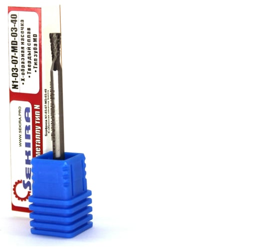 Изображение товара Бор-фреза твердосплавная обратный конус N1-03-07-MD-03-40 Х-образная насечка по металлу Sekira 00-00004582